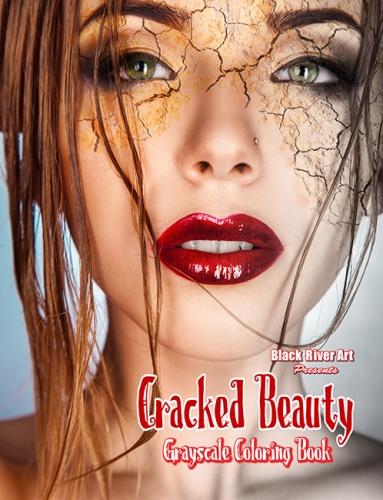 Cracked Beauty Grayscale Coloring Book