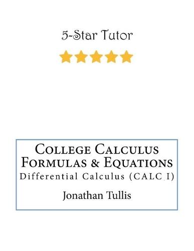 College Calculus Formulas & Equations