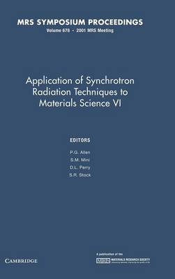 Applications of Synchrotron Radiation Techniques to Materials Science IV: Volume 678