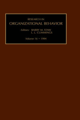 Research in Organizational Behaviour: v. 16