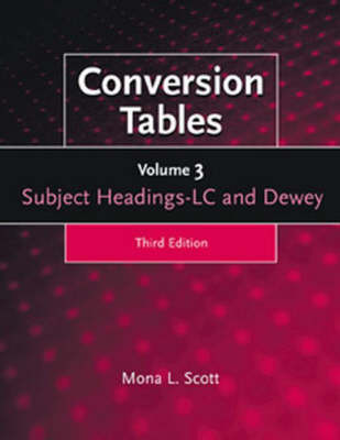 Conversion Tables: LC-Dewey, Dewey-LC and LC Subject Headings-LC and Dewey v. 1-3