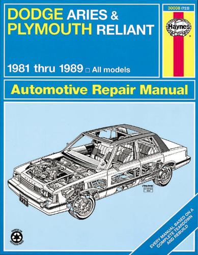Dodge Aries & Plymouth Reliant (81 - 89)