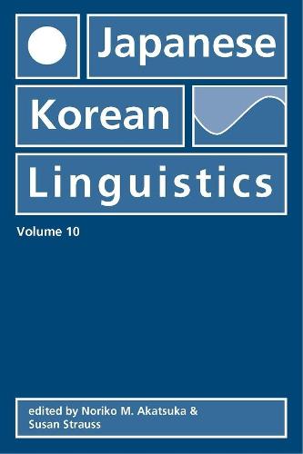Japanese/Korean Linguistics, Volume 10