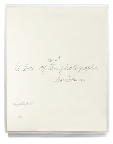 Diane Arbus: A Box of Ten Photographs