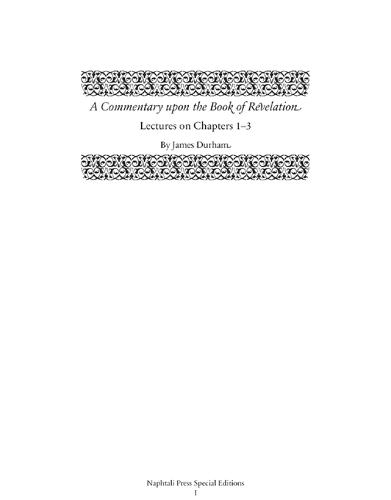 Commentary Upon the Book of Revelation, A