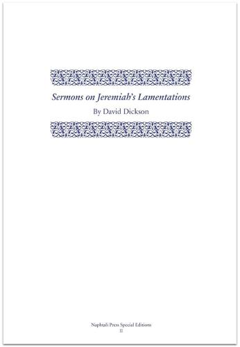 Sermons on Jeremiah's Lamentations