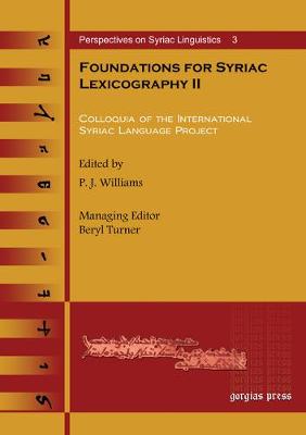 Foundations for Syriac Lexicography II