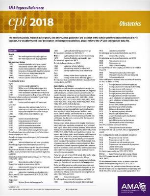 CPT (R) 2018 Express Reference Coding Cards: Obstetrics