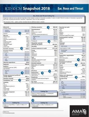 ICD-10-CM 2018 Snapshot Coding Cards: Ear, Nose and Throat