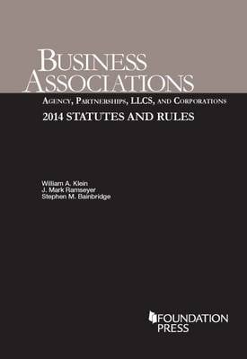 Business Associations Agency, Partnerships, Llcs, and Corporations: Statutes and Rules