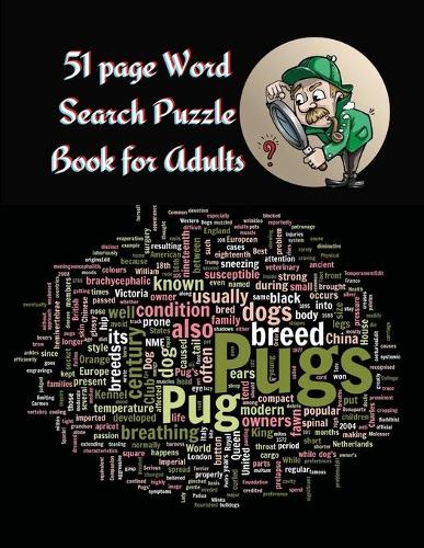 51 page Word Search Puzzle Book for Adults
