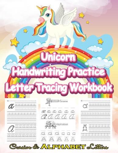 Unicorn Handwriting Practice Letter Tracing Workbook