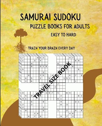 Samurai Sudoku Puzzle Books for Adults Easy to Hard Train Your Brain Every Day