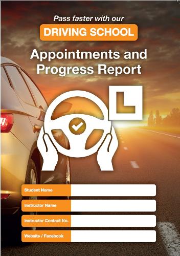 Driving Lesson Progress Book for Driving Schools