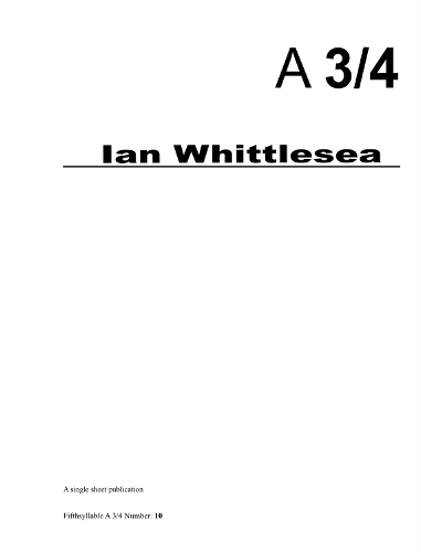 A3/34 Issue 10. Ian Whittlesea.