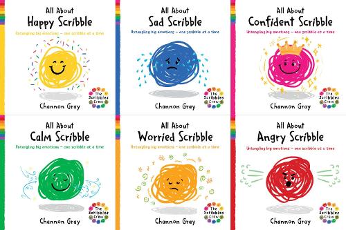 Scribbles Crew Six Pack Collection by Channon Gray (All About Happy Scribble, All About Sad Scribble, All About Calm Scribble, All About Angry Scribble, All About Confident Scribble; All About Worried Scribble)