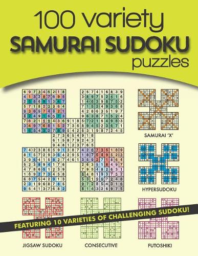 100 Variety Samurai Sudoku Puzzles