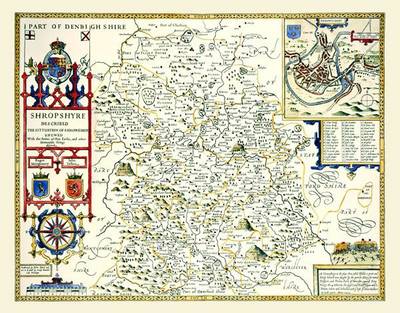 John Speed Map of Shropshire 1611