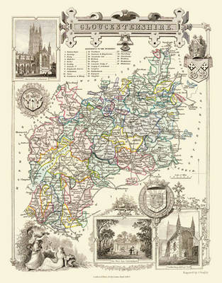 Thomas Moule Map of Gloucestershire 1836