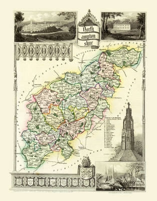 Thomas Moule Map of Northamptonshire 1836