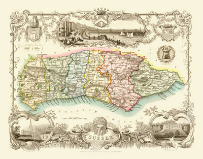 Thomas Moule Map of Sussex 1836