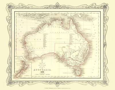 H Collins Map of Australia 1852