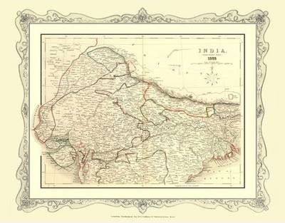H Collins Map of Northern India 1852