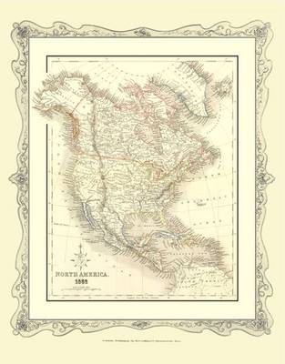 H Collins Map of North America 1852