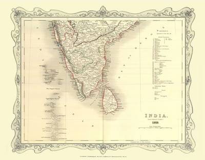 H Collins Map of Southern India 1852