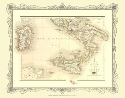 H Collins Map of Southern Italy 1852