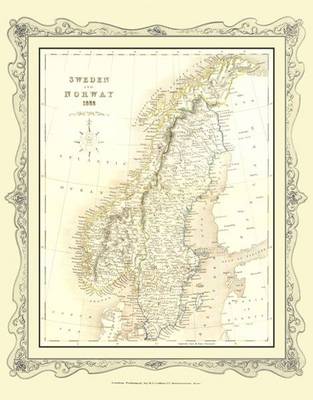 H Collins Map of Sweden 1852