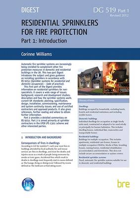 Residential Sprinklers for Fire Protection