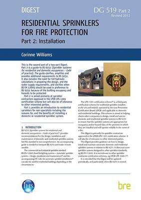 Residential Sprinklers for Fire Protection