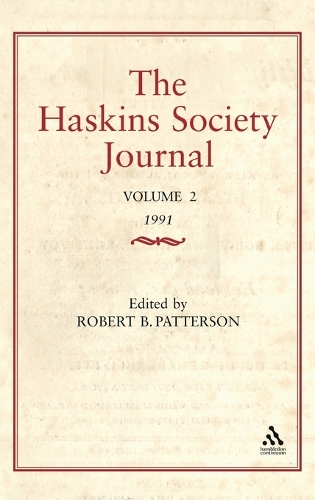 Haskins Society Journal Studies in Medieval History