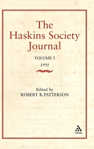 Haskins Society Journal Studies in Medieval History
