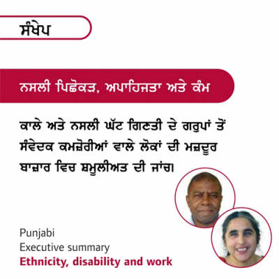 Ethnicity, Disability and Work