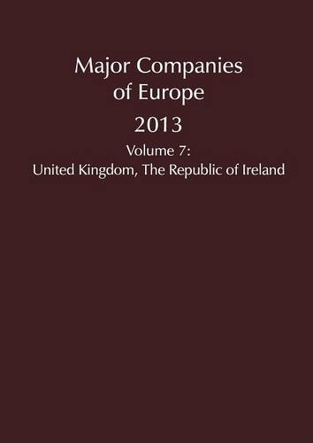 Major Companies of Europe 2013 Vol 7