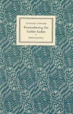 Remembering the Earlier Auden