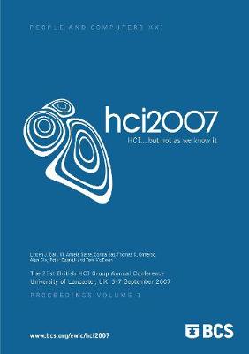 Proceedings of HCI 2007 (Vol. 1) 2007