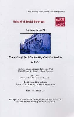Evaluation of Specialist Smoking Cessation Services in Wales