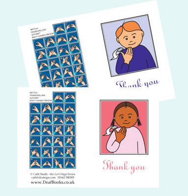 Let's Sign BSL Thank You Cards Small