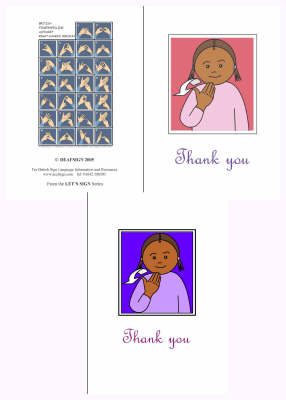 Let's Sign BSL Thank You Cards Medium