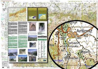Atlas Mountains Morocco Maps: Amizmiz/Tizi-n'test