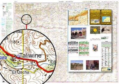 Atlas Mountains Morocco Maps: Tazenakht Topographical Map