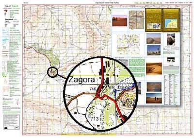 Atlas Mountains Morocco Maps: Zagora Topographical Map