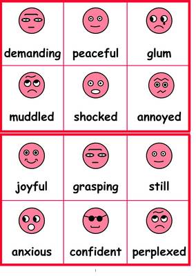 Feelings Bingo