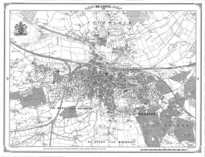 Reading 1898 Heritage Cartography Victorian Town Map