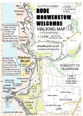 Bude Morwenstow Welcombe Walking Map