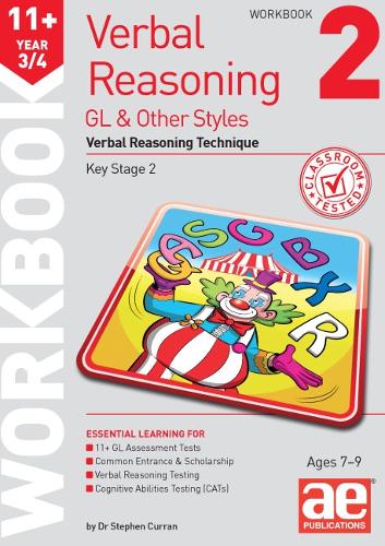 11+ Verbal Reasoning Year 3/4 GL & Other Styles Workbook 2