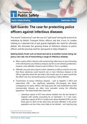 Spit Guards: The Case for Protecting Police Officers Against Infectious Diseases
